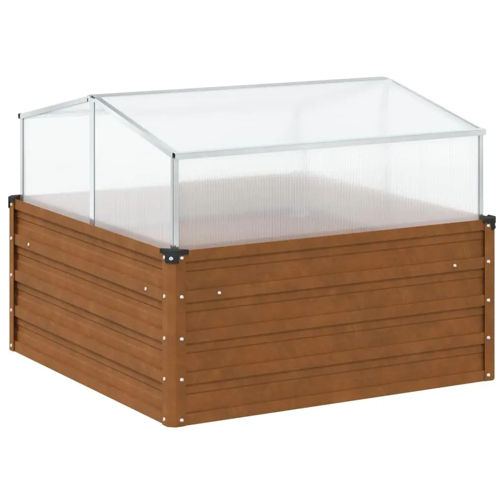 Garden Planter Greenhouse Weathering Steel Raised Bed Box Outdoor Brown