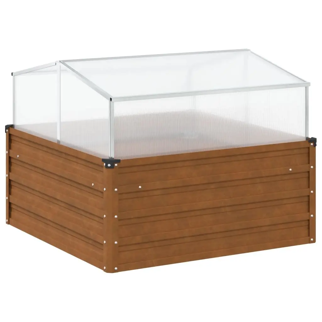 Garden Planter Greenhouse Weathering Steel Raised Bed Box Outdoor Brown