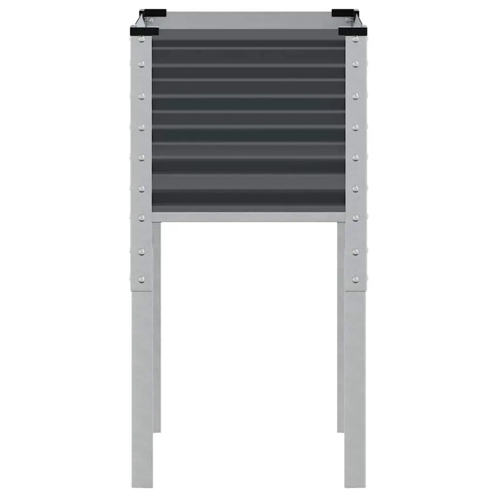 Steel Garden Planter Box Outdoor Flower Pot 45x45x88cm Anthracite