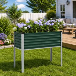 Green Steel Garden Planter Box with Value and Durability