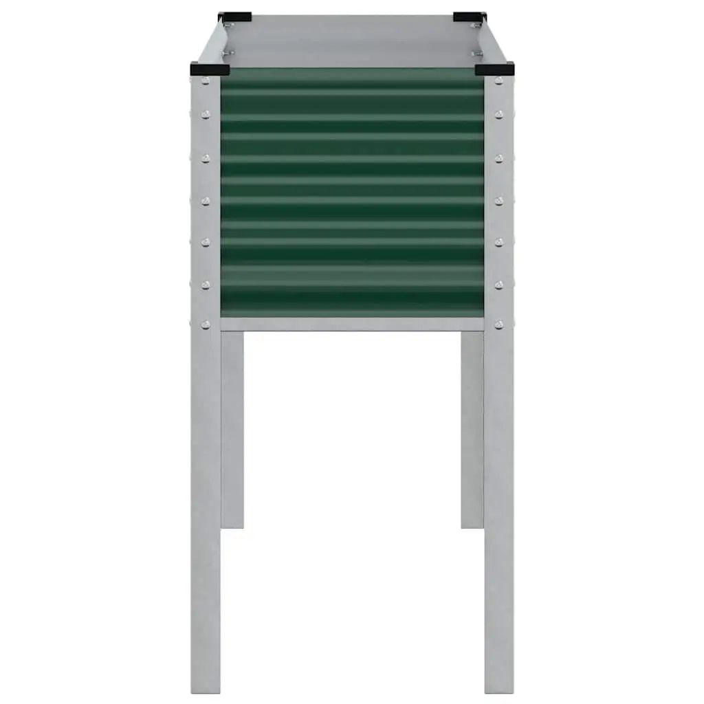 Garden Planter Box Outdoor Patio Balcony Green Steel 100 x 45 x 90 cm