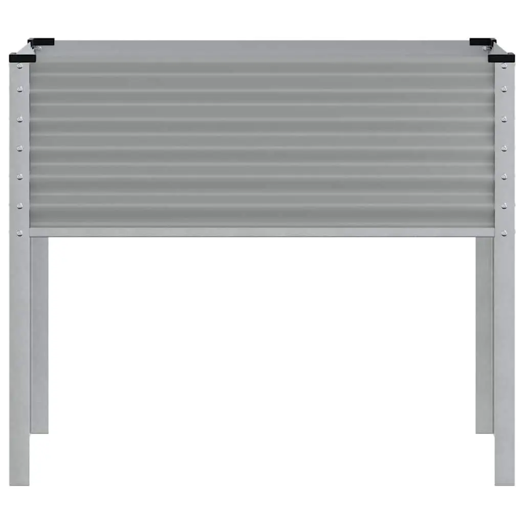 Garden Planter Box Outdoor Flowers Vegetables Herbs Steel Grey 100L x 45W x 90H cm
