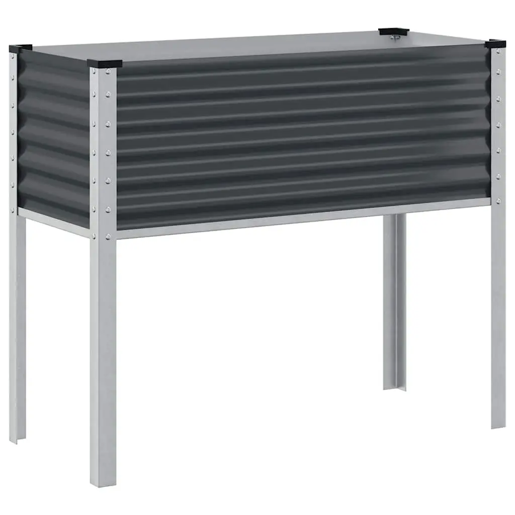 Steel Planter Box Outdoor Raised Flower Bed 100x45x90 cm Anthracite