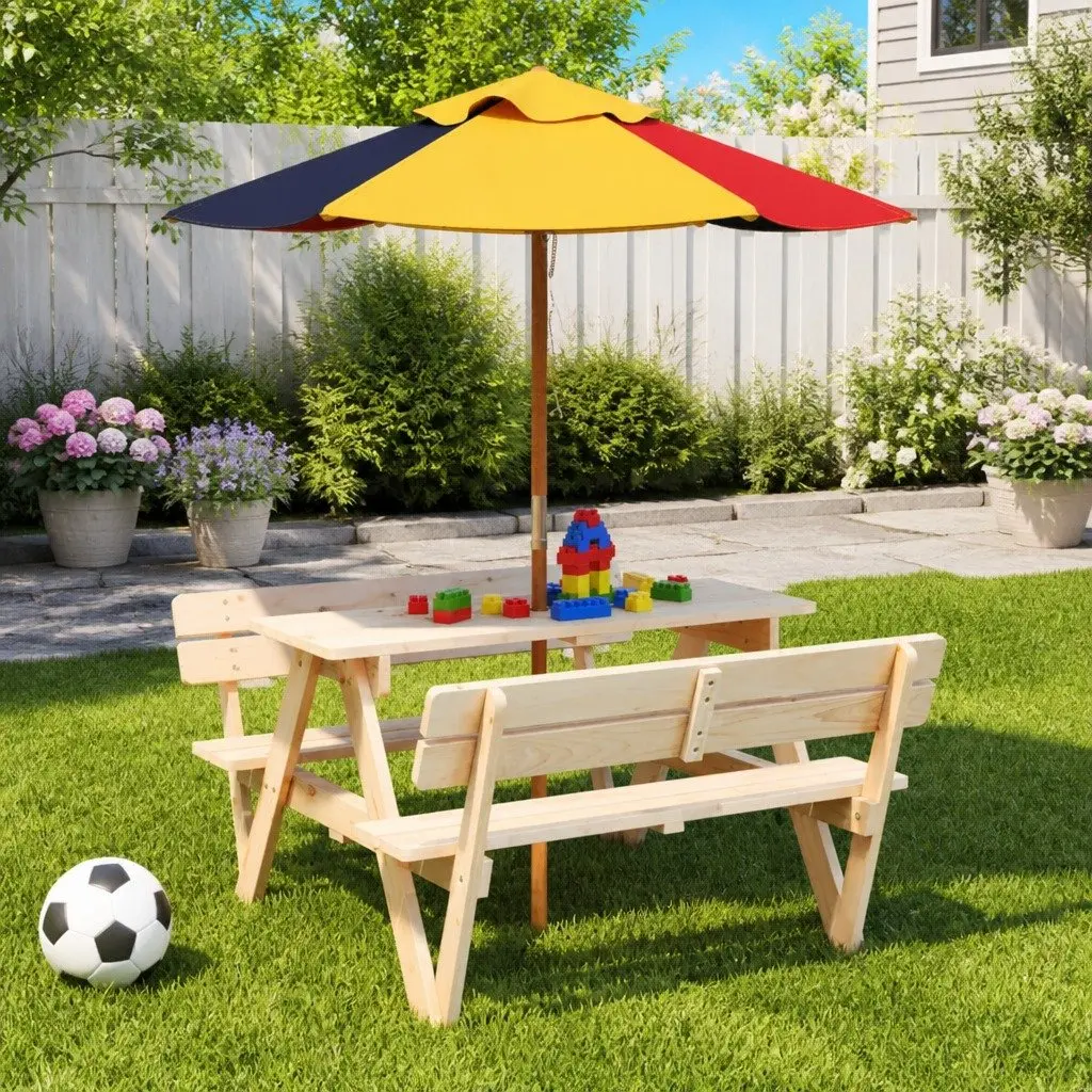Kids Garden Umbrella Outdoor Sunshade 120cm Diameter Multicolour