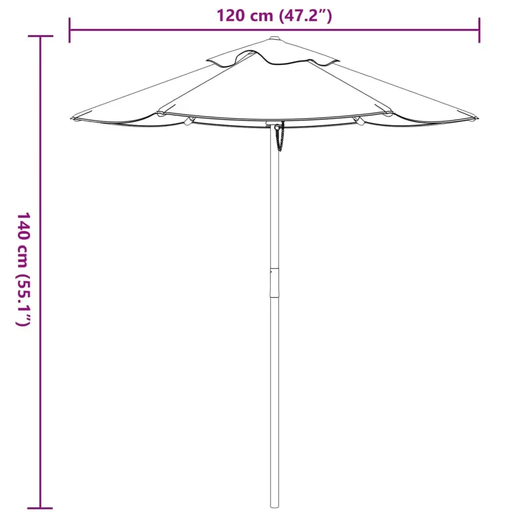 Kids Garden Umbrella Outdoor Sunshade 120cm Diameter Multicolour