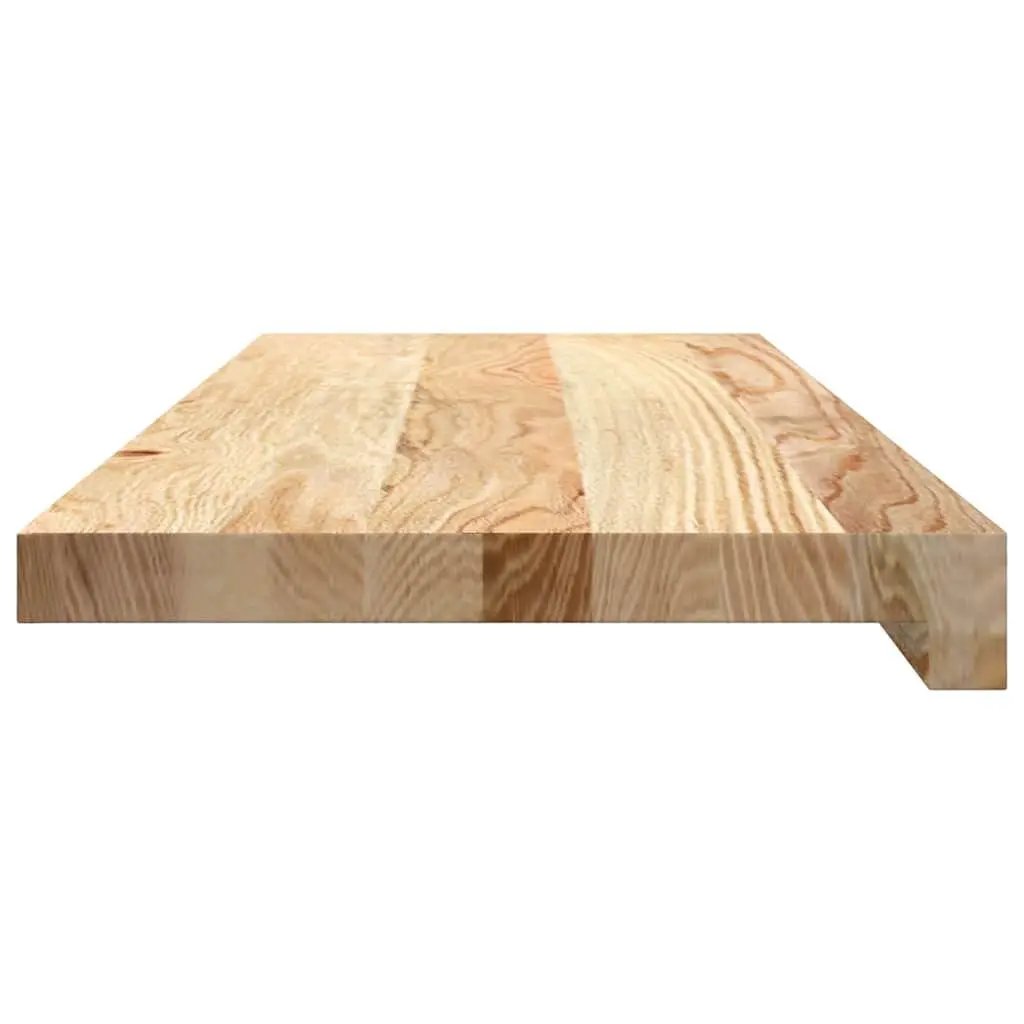 Window Sill Display Ledge Solid Oak Wood Untreated 70x25x2 cm Brown Pair