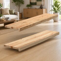 Window Sills 2 pcs Solid Oak Wood Untreated 110x25x2 cm Natural Display Ledge