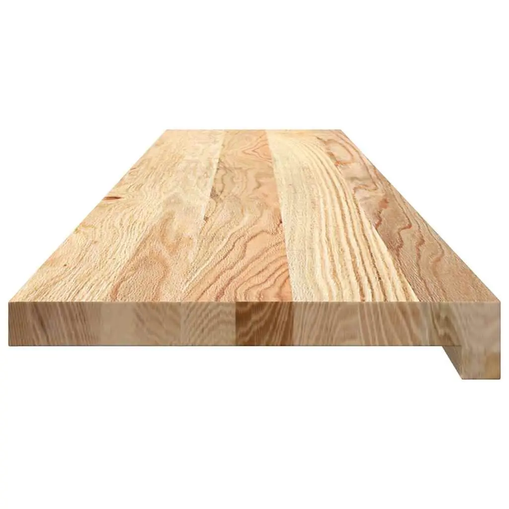 Solid Oak Wood Window Sills Untreated Natural 120x25x2 cm 2 Pieces