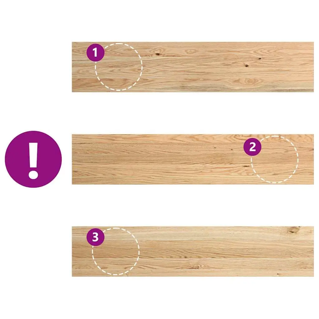 Solid Oak Wood Window Sills Untreated Natural 120x25x2 cm 2 Pieces