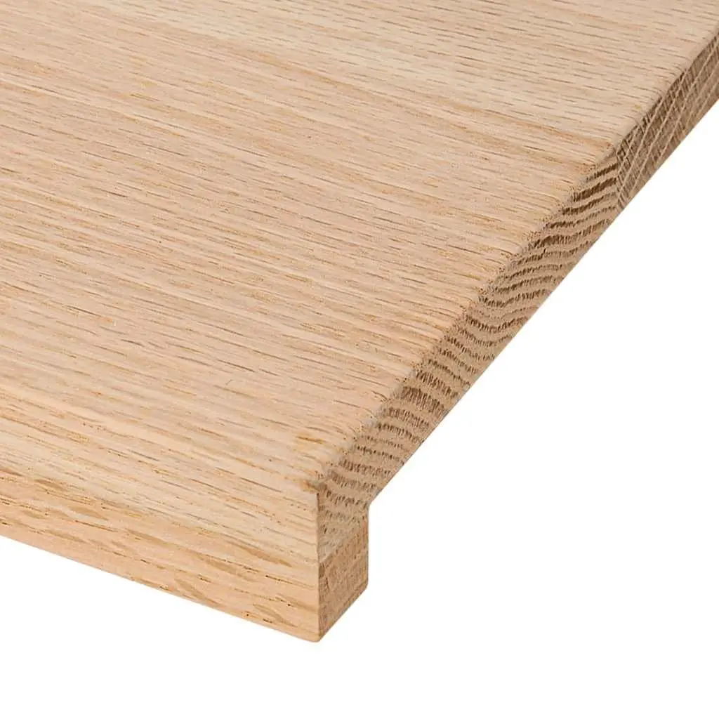 Window Sills Solid Oak Wood Display Ledge 100x30x2 cm Untreated Natural Brown