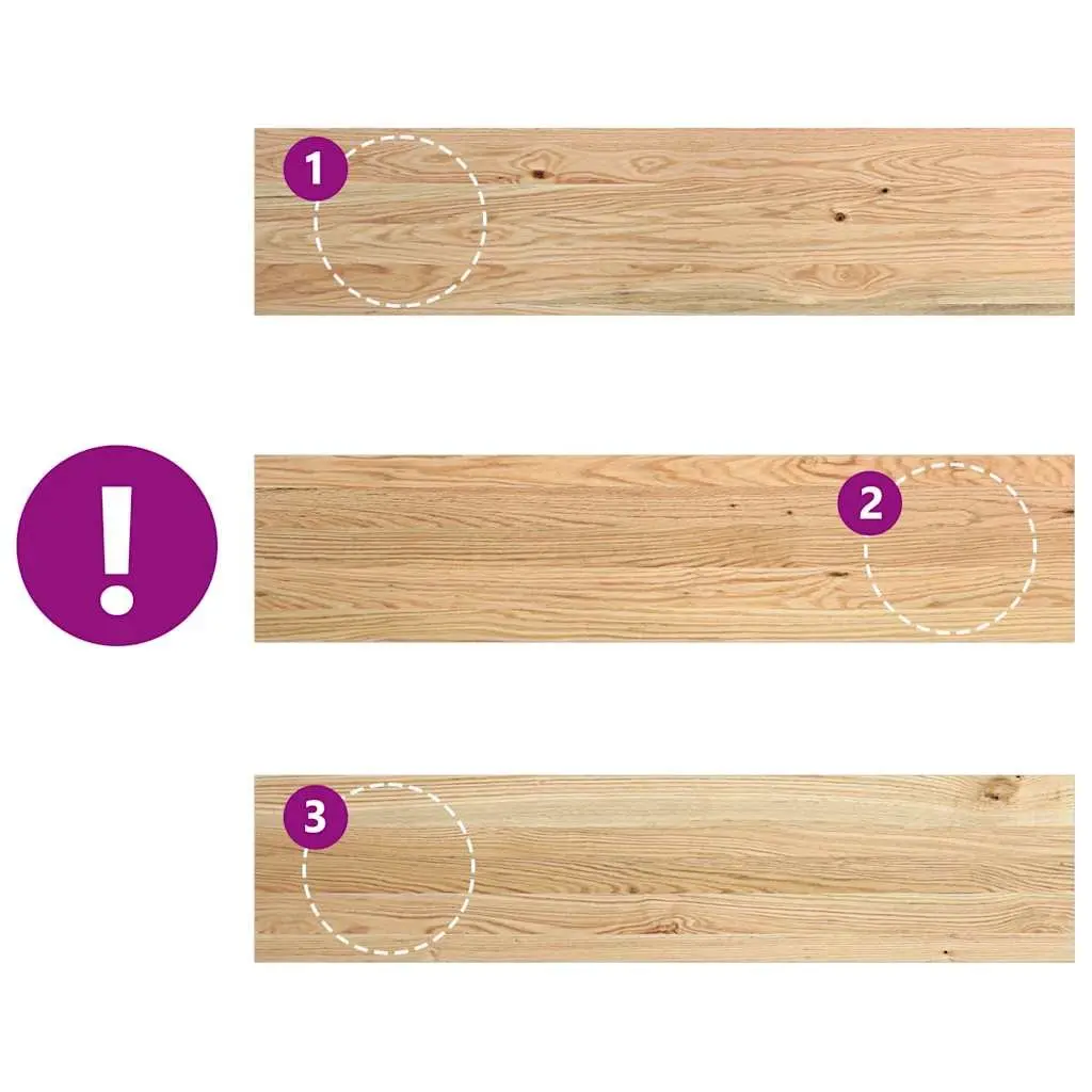2 Piece Natural Oak Window Sills Untreated Solid Wood 110x30x2cm Wooden Ledge
