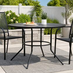 Warm and Reliable Anthracite Patio Table for Your Home