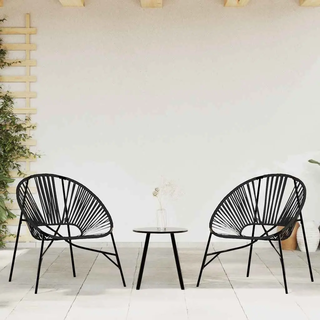 Outdoor Egg Chair Relaxation Black