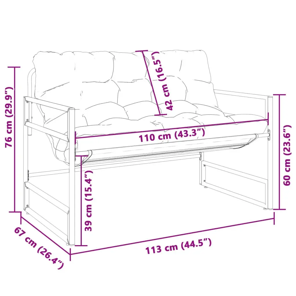Garden Bench with Cushion for Comfort and Practicality