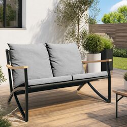 Practical 120cm Garden Bench with Cushions for Outdoor Use