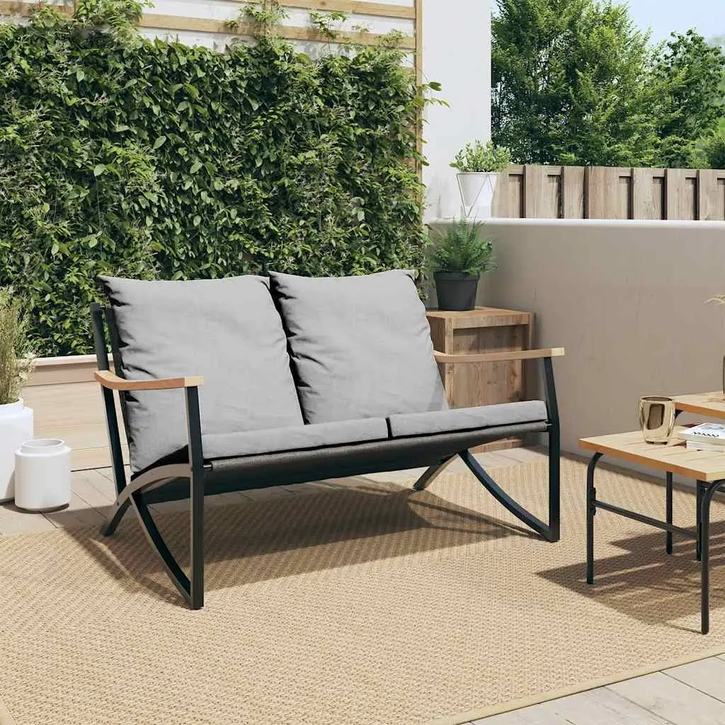 120cm Garden Bench with Cushions for Outdoor Use