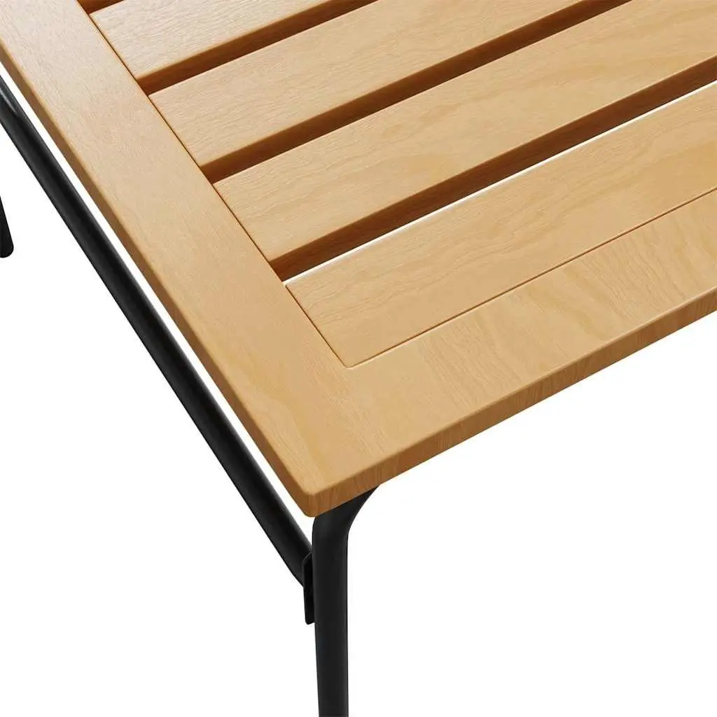 Garden Nest Coffee Tables Outdoor Furniture 2 Pieces Brown Black Steel