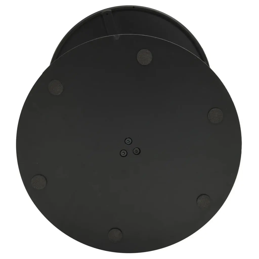 Round Garden Table Black Outdoor Patio Dining Steel Frame Ø50cm Height 72cm