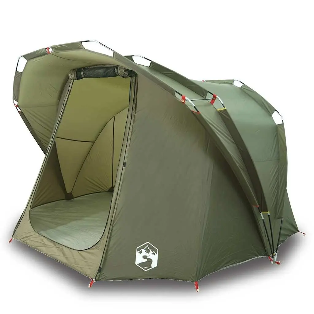 Fishing Tent 4-Person Waterproof Camping Shelter Olive Green