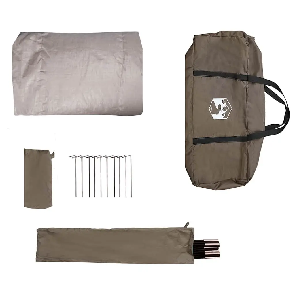 Fishing Tent 4-Person Waterproof Brown Outdoor Shelter UV Protection
