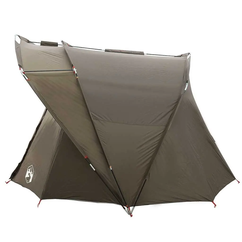 Fishing Tent 4-Person Waterproof Brown Outdoor Shelter UV Protection