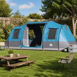 Reliable Blue 4-Person Camping Tent with Ease of Setup