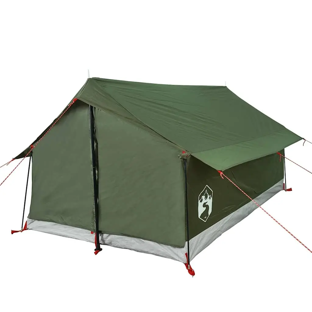 Camping Tent 2-Person Waterproof Olive Green Mesh Ventilation Mosquito Protection