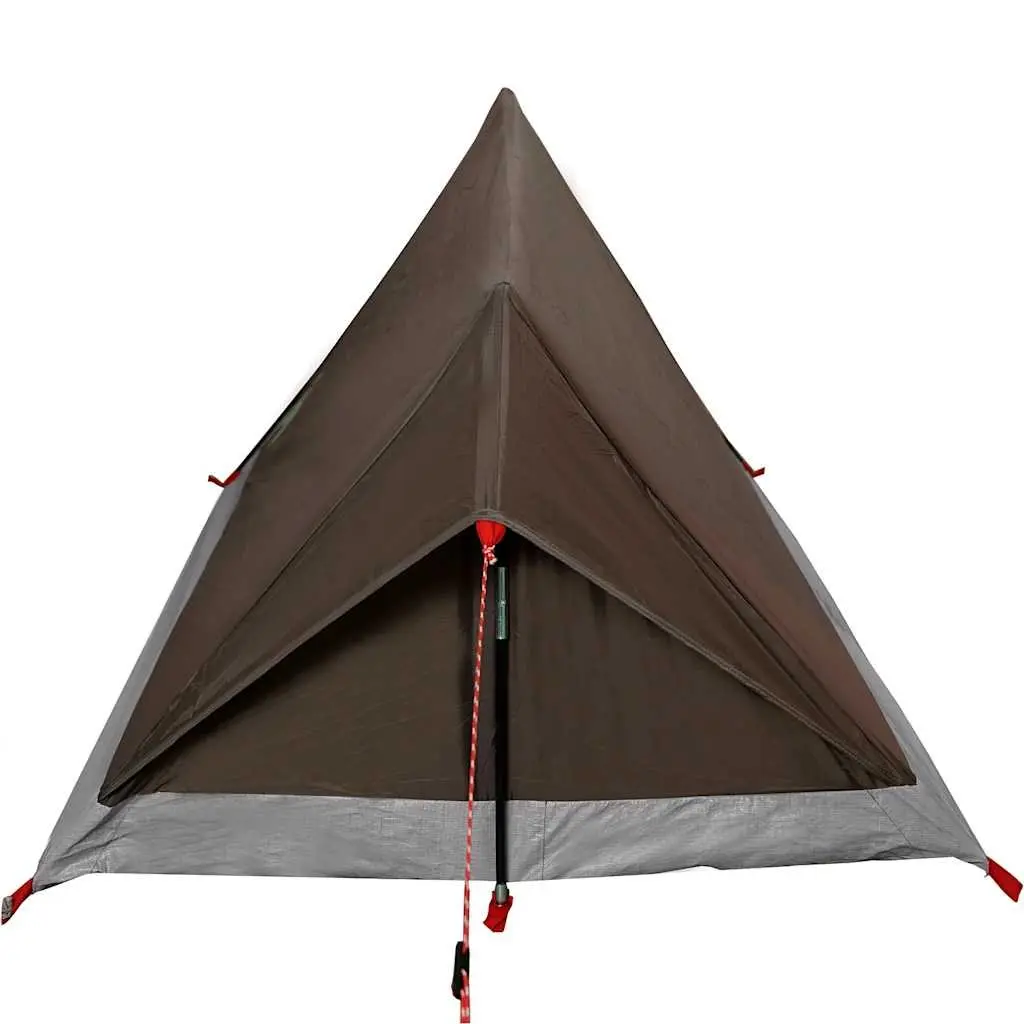 Camping Tent 2-Person Waterproof Brown Mosquito Protection Mesh Ventilation