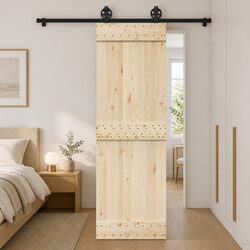 Reliable Sliding Door Hardware Kit with Steel Track 183cm