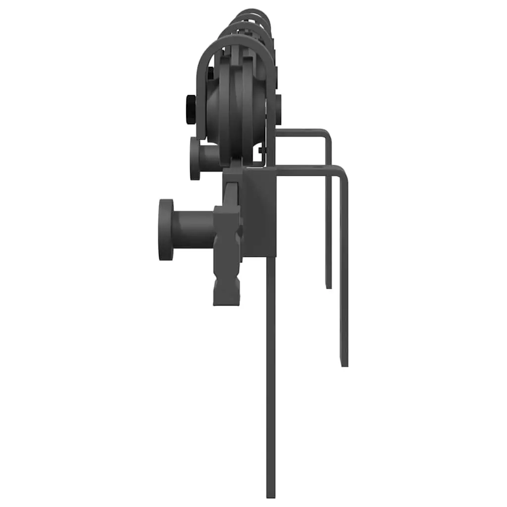 Sliding Door Hardware Kit Interior Doors 183cm Black Steel Track Rail System