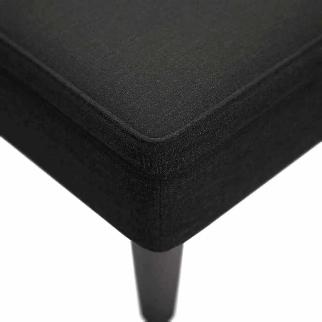Chaise Lounge Chair Relaxation Black Fabric Right Armrest