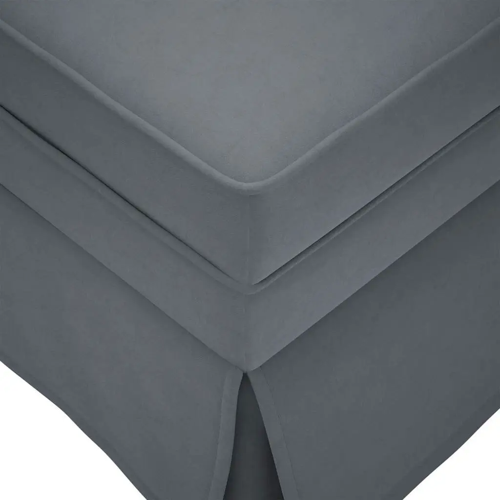 Dark Grey Chaise Lounge with Armrest