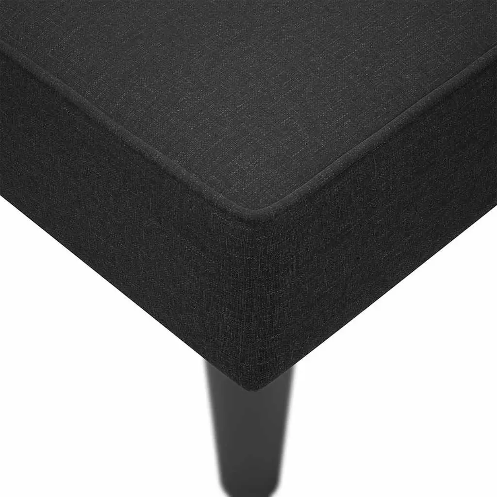 Chaise Lounge with Right Armrest Black Polyester Fabric Relaxation Seating