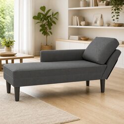 Comfortable Grey Corduroy Lounge with Added Value