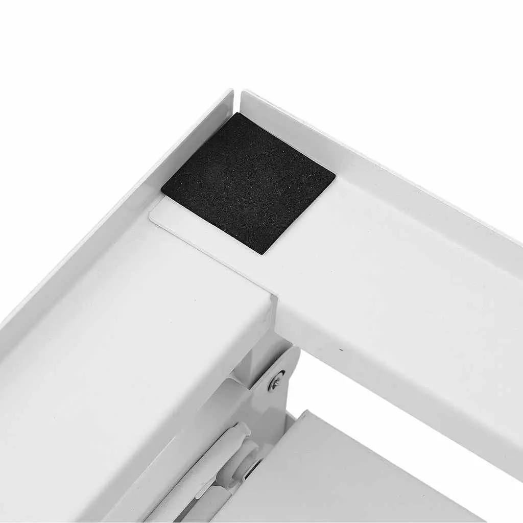 Washing Machine Pedestal Pull-Out Storage Shelves Steel Frame White