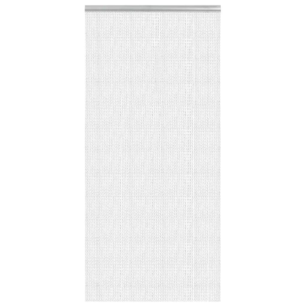 Chain Door Fly Screen Insect Barrier 100x226 cm Aluminium Silver Adjustable