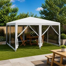 Practical 4x4m Outdoor Party Tent with Mesh Panels
