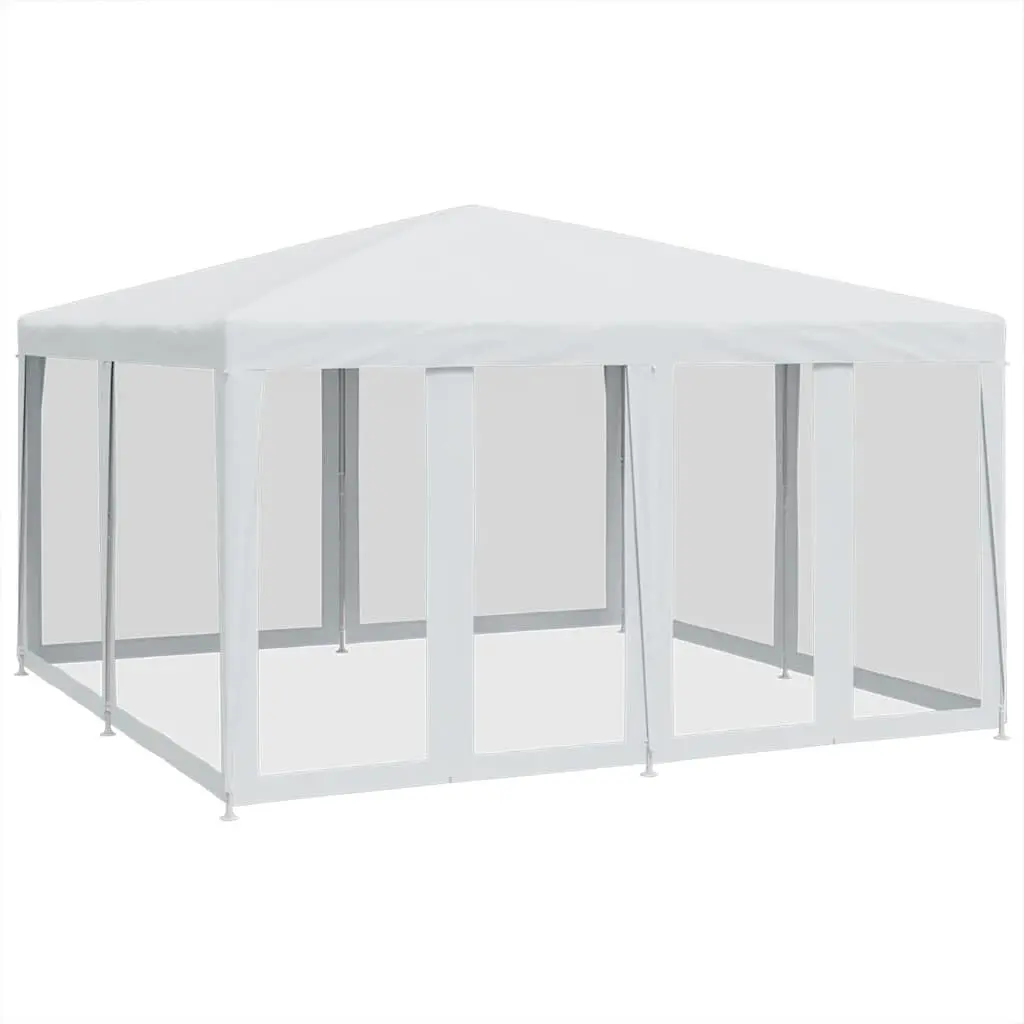 Party Tent Outdoor Gazebo 4x4m White with 8 Mesh Sidewalls