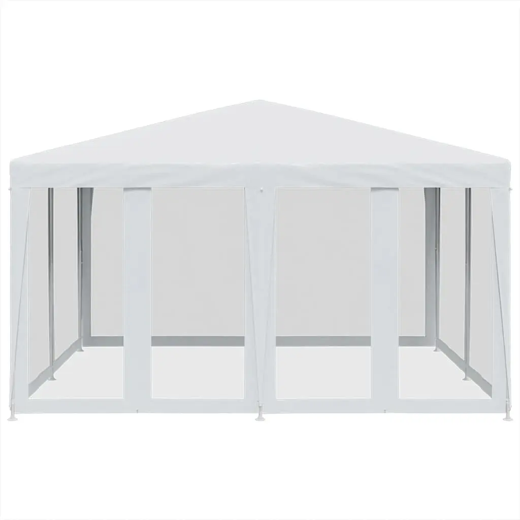 Party Tent Outdoor Gazebo 4x4m White with 8 Mesh Sidewalls
