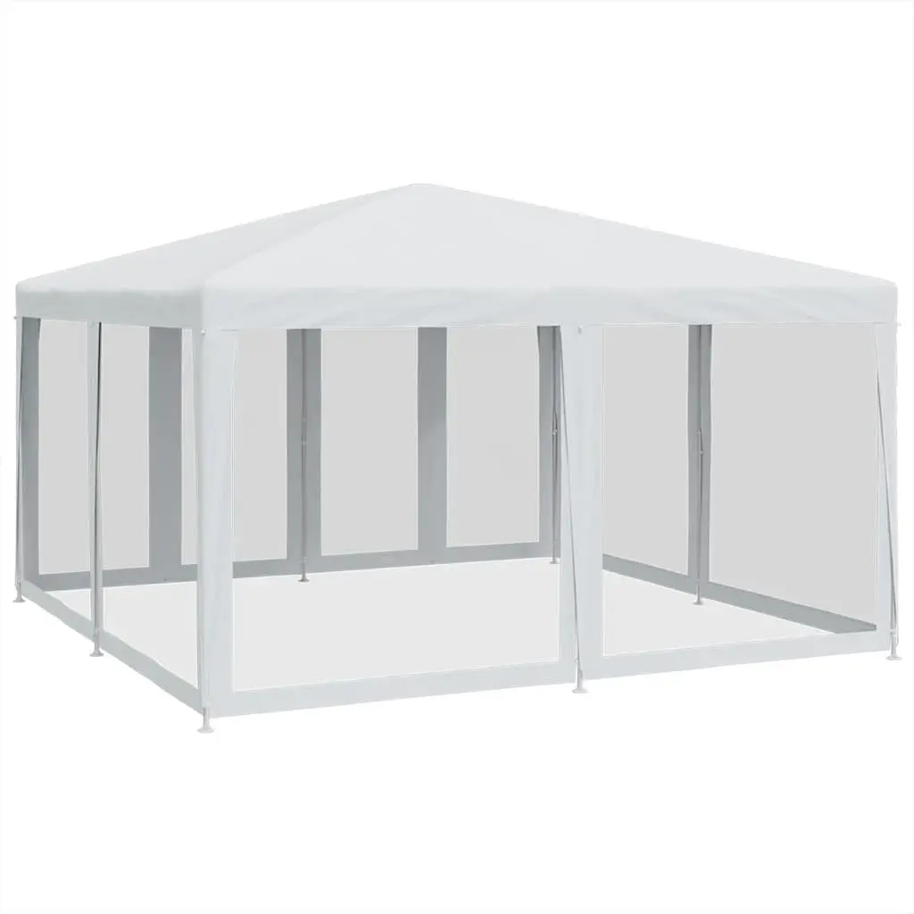 Party Tent Outdoor Gazebo 4x4m White with 8 Mesh Sidewalls
