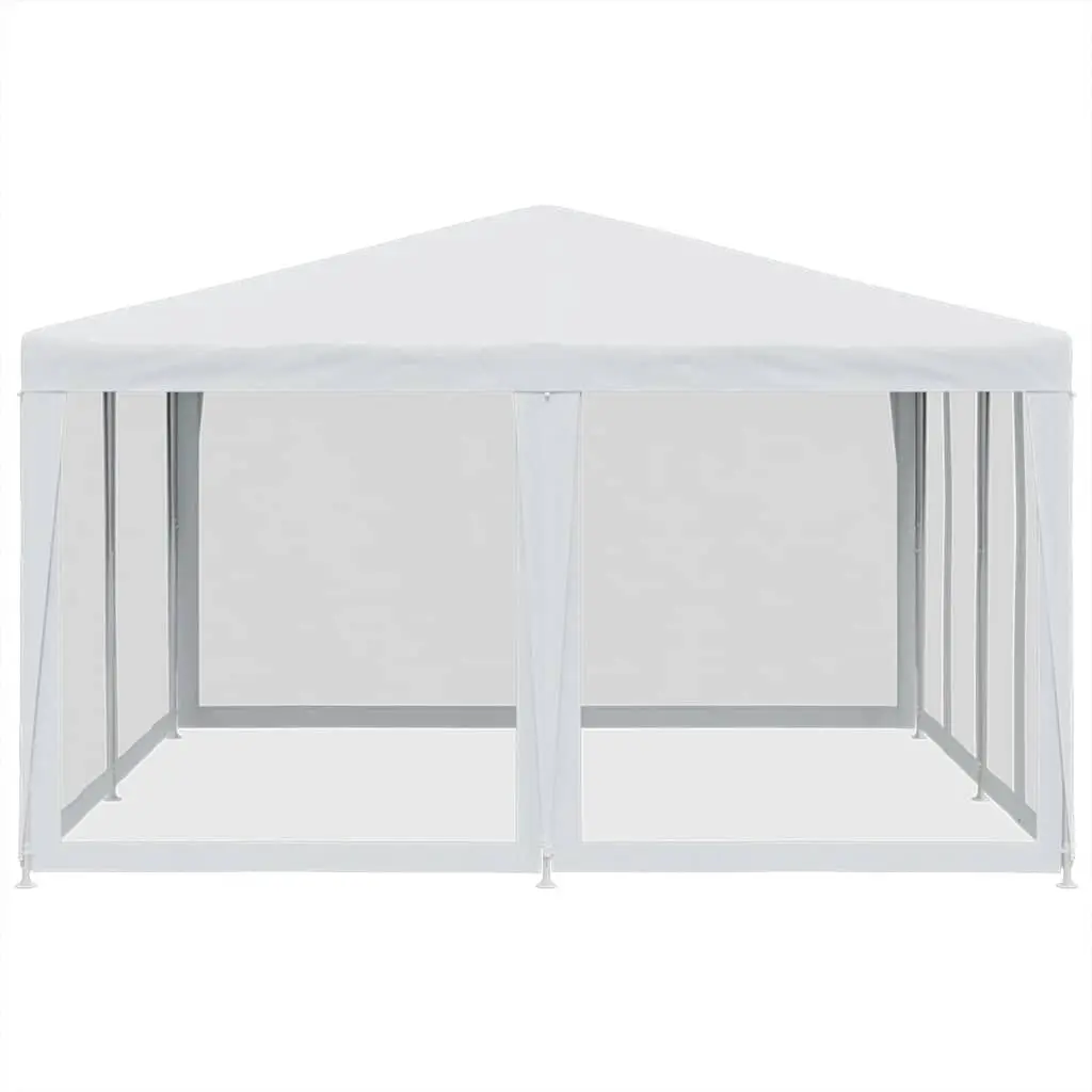 Party Tent Outdoor Gazebo 4x4m White with 8 Mesh Sidewalls