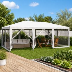 Reliable 6x4m Outdoor Party Canopy with Mesh Walls