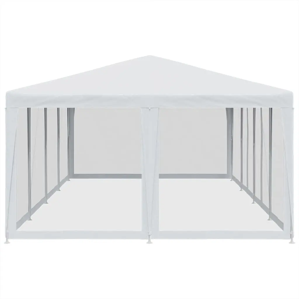 Party Tent Outdoor Gazebo 8x4m White with 12 Mesh Sidewalls