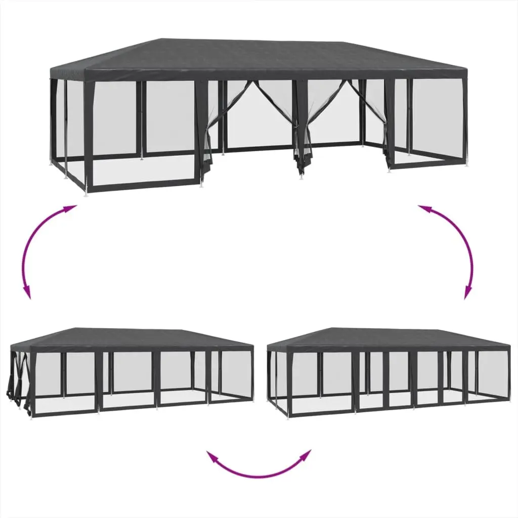 Party Tent Outdoor Gazebo 8x4m Garden Canopy Shelter Anthracite