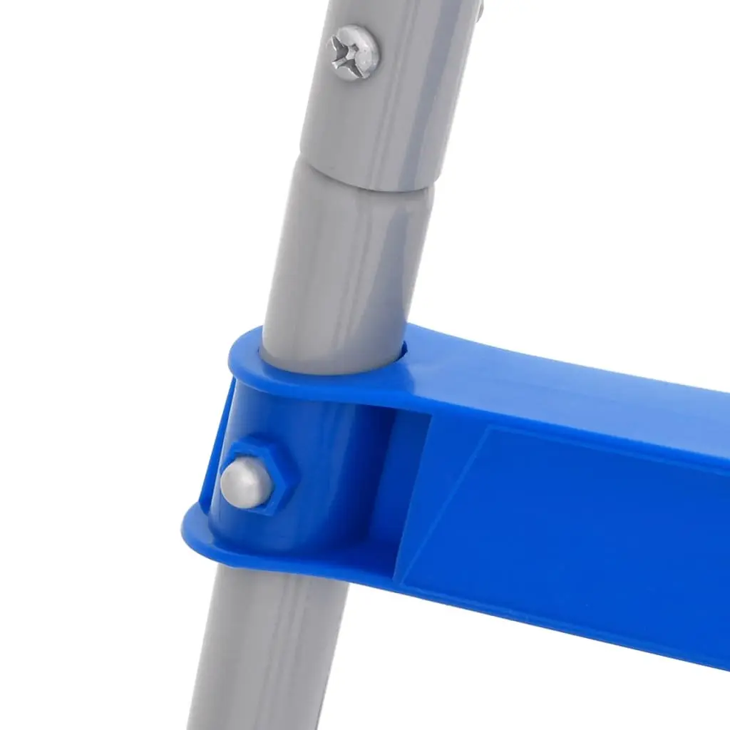 Pool Ladder Above Ground 84cm Non-Slip Steps Steel Plastic Blue