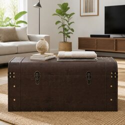 Reliable and Functional Brown Storage Chest for Your Home