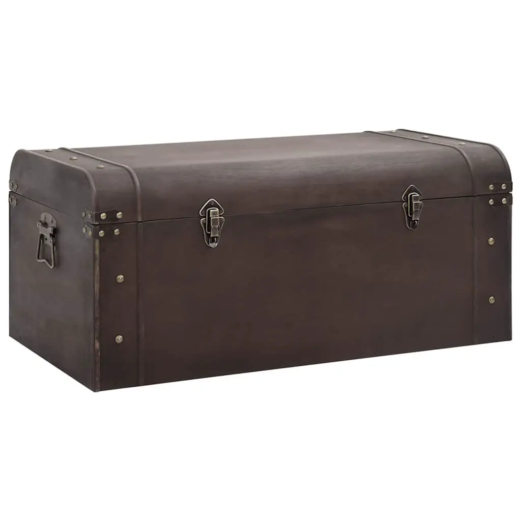 Storage Chest Treasure Box Coffee Table 90 x 50 x 39.5 cm Brown Plywood