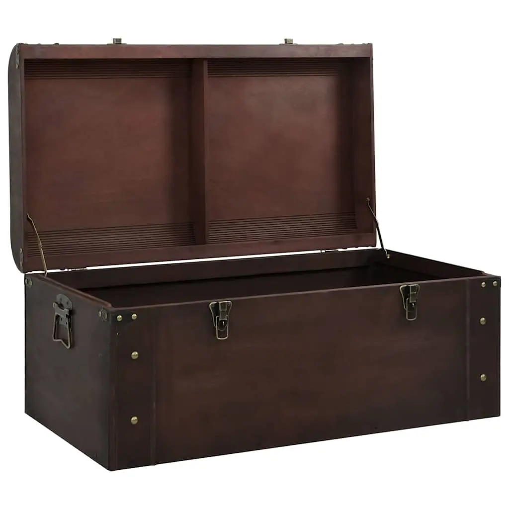Storage Chest Treasure Box Coffee Table 90 x 50 x 39.5 cm Brown Plywood