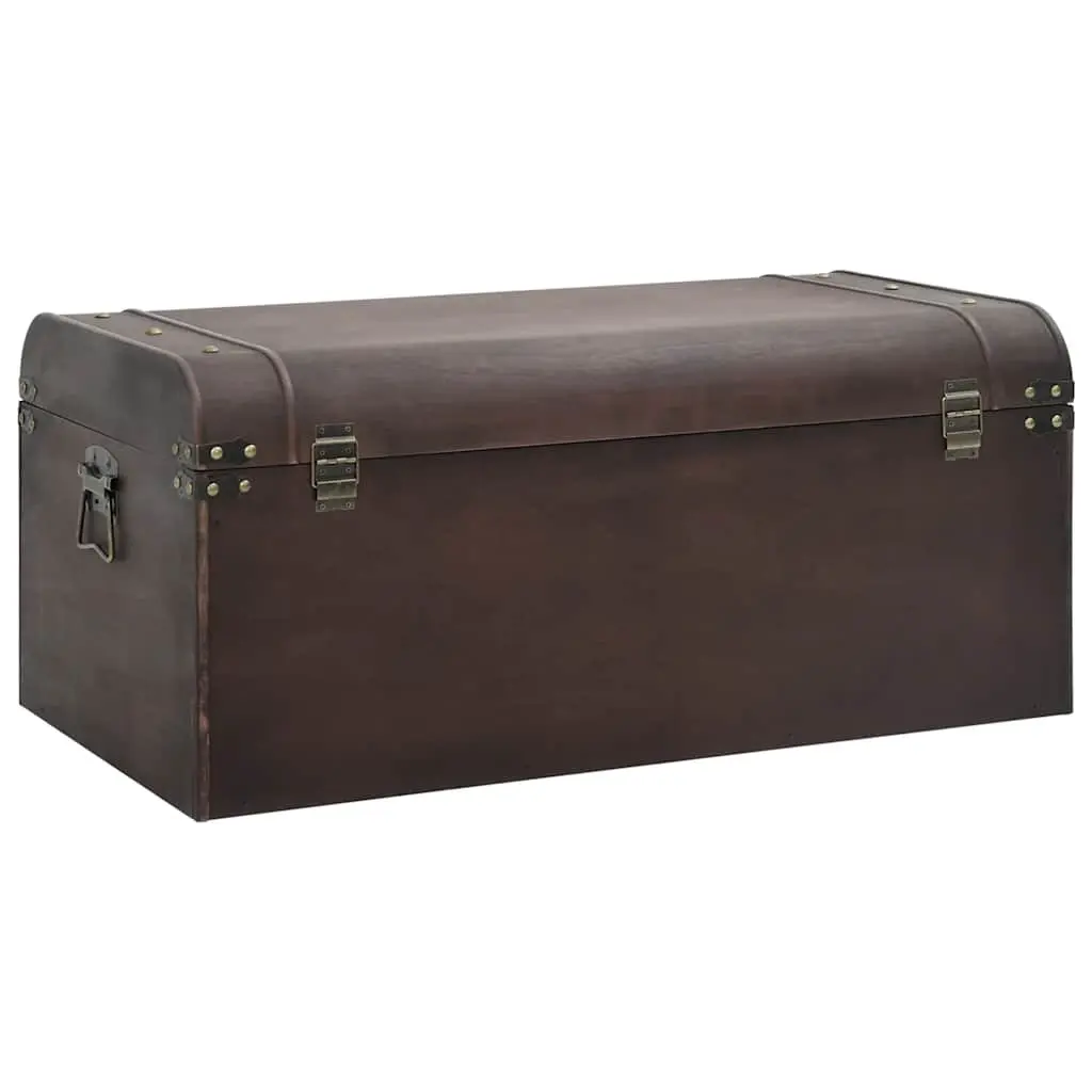 Storage Chest Treasure Box Coffee Table 90 x 50 x 39.5 cm Brown Plywood