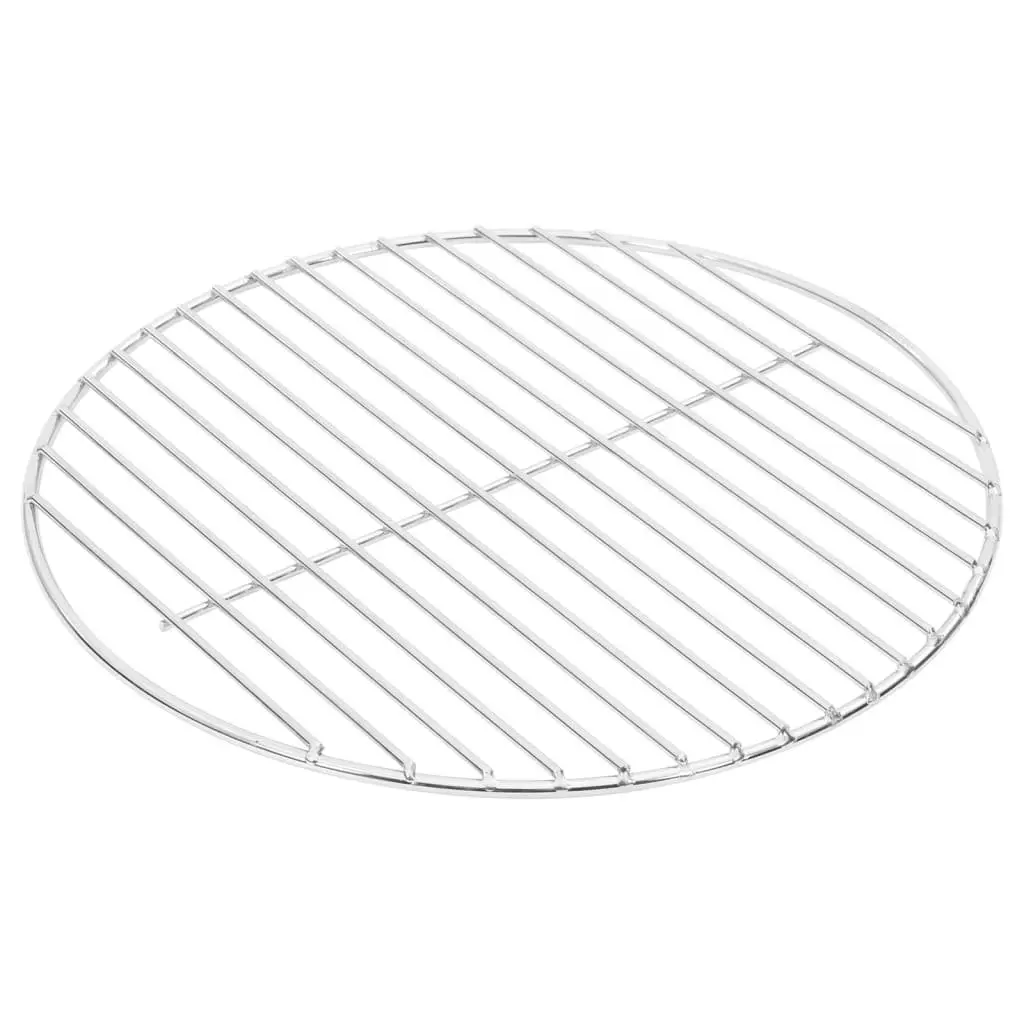 Round Grill Grate Ø34.5 cm Portable Barbecue Accessory Stainless Steel Outdoor Cooking